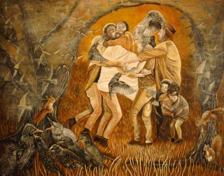 Murmurations, huile sur toile, 2026 - Peindre les vivants
