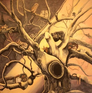 Nous dormirons tous ensemble, 100x100cm, 2026 - Peindre les vivants